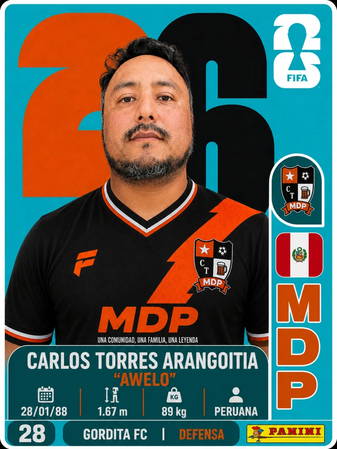 Ficha personal estilo FIFA, ejemplo 6